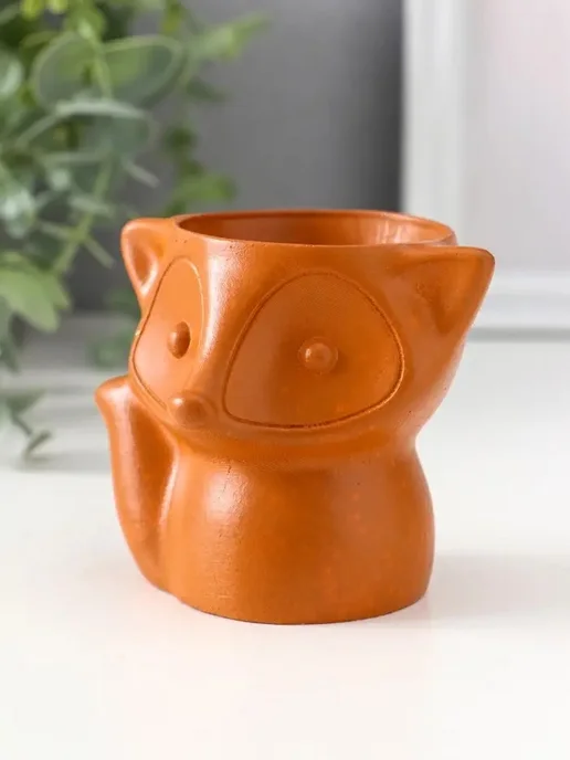 Подставка для мелочей "Лиса" 7х9х7 см, красная глина, 9x7 см, фото 4