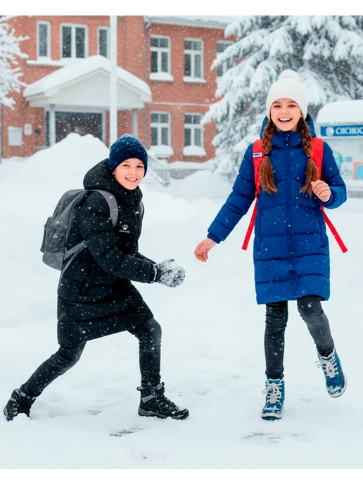 KELME Пуховик детский Long Down Jacket Jr, синий, фото 2