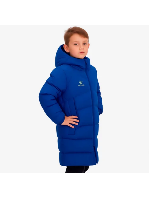 KELME Пуховик детский Long Down Jacket Jr, синий, фото 5