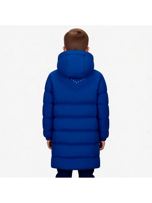 KELME Пуховик детский Long Down Jacket Jr, синий, фото 6