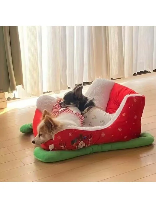 Новогодняя лежанка-домик для животных, вариант, фото 2