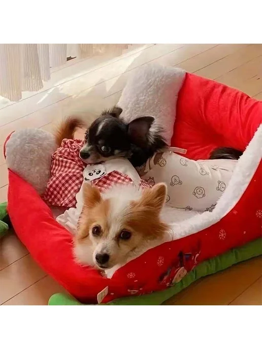 Новогодняя лежанка-домик для животных, вариант, фото 3