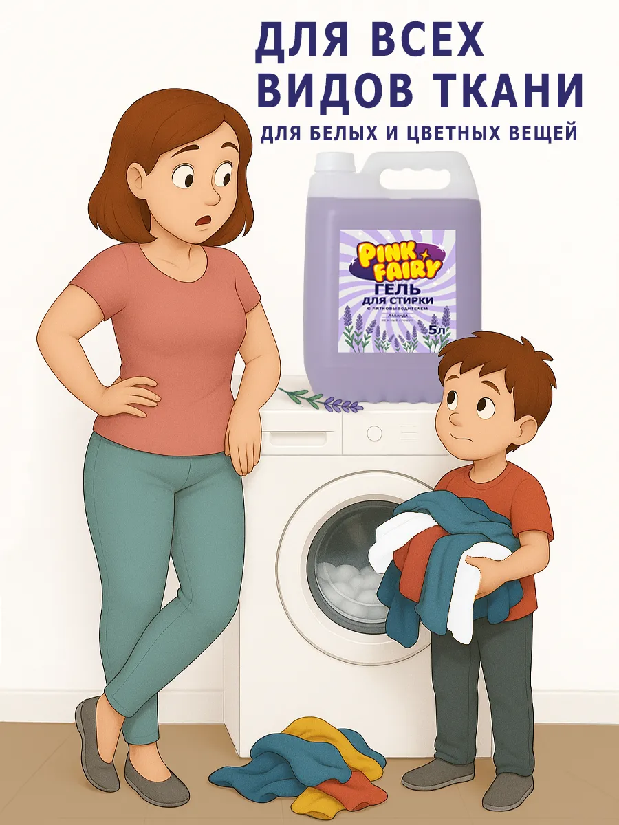 Гель для стирки Pink Fairy 10л фото 2