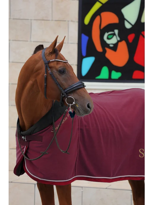 SHEIKH HORSE BRAND Попона флисовая для лошади для верховой езды, конного спорта, красный, фото 5