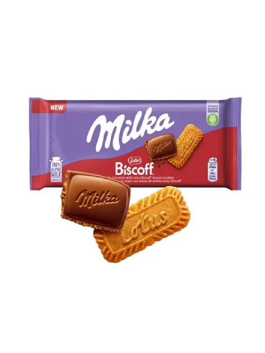 milka Милка бискоф Lotus Biscoff с печеньем 2шт по 90г, 2 шт, 90 г, фото 2