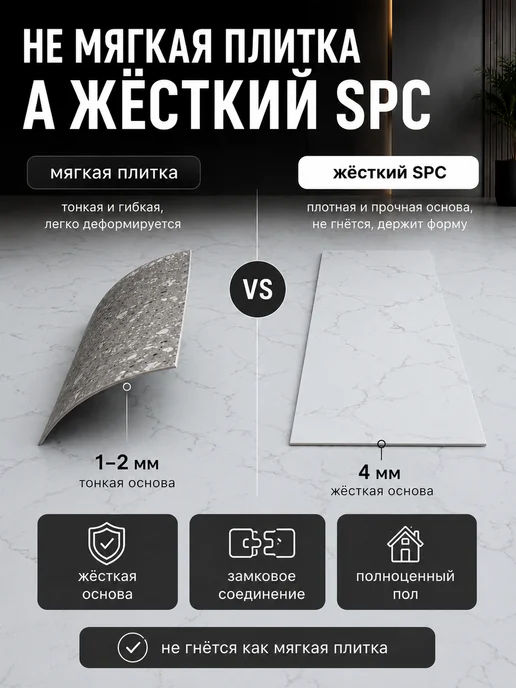 Кварцвиниловая плитка для пола и стен, ламинат влагостойкий, белый, фото 2