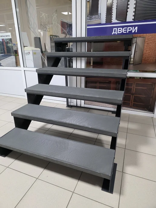 Мастермарш Лестница с 6-ю ступенями из ППК,без перил,ширина 1 м, 1 м, фото 4