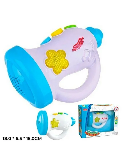 Игрушка музыкальная труба, белый, фото 2