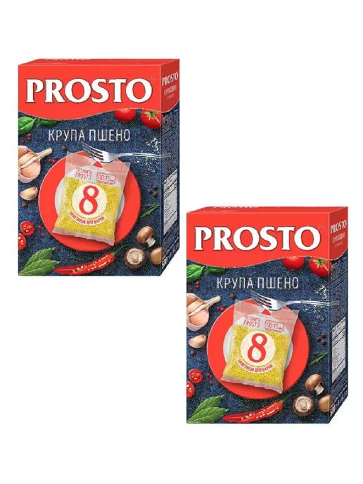 Prosto Пшено шлифованное, 500г, 2 шт, 500 г, 2 шт