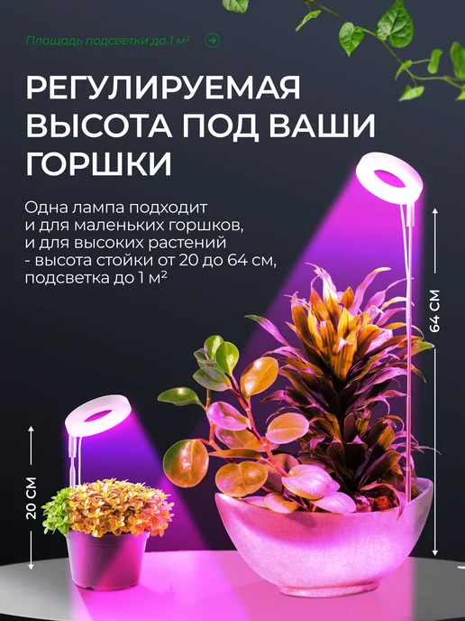 Комфорт Вейв Фитолампа для растений и цветов полного спектра, вариант, фото 5