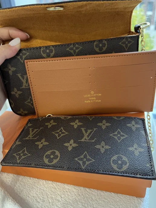 LOUIS VUITTON Сумка клатч c цепью Луи Виттон, желтый, фото 3
