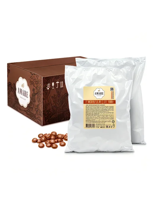 Amare cacao Шоколад кондитерский молочный "Доминикана" (MC019), 3 кг, 3 кг