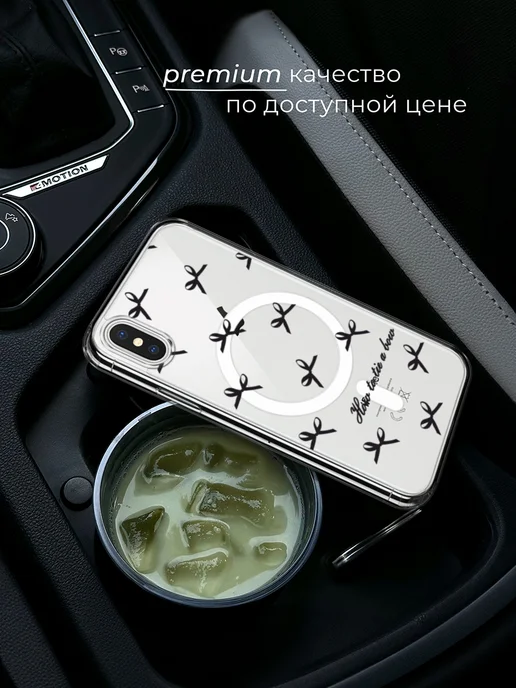 Case Place Чехол на iPhone X iPhone XS MagSafe с бантиками, белый, фото 6