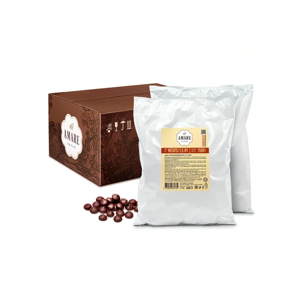 Amare шоколад горький 72% какао, (капли) 5,5 мм, 3 кг