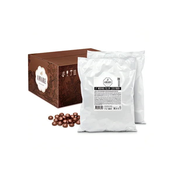 Amare глазурь Темная без сахара 57 % какао ПРО, 5,5 мм,3 кг