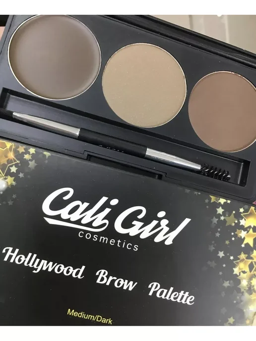 Краски для бровей и ресниц CALI GIRL палетка для бровей MEDIUM-DARK, коричневый, фото 2
