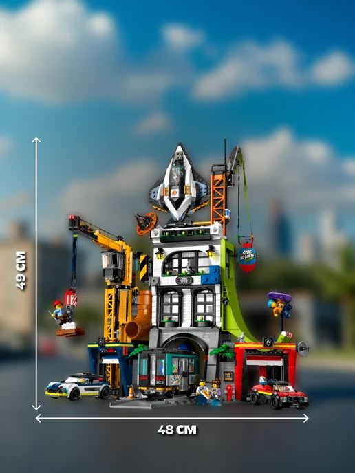 Huada Toys Конструктор Городская башня, коричневый, фото 7