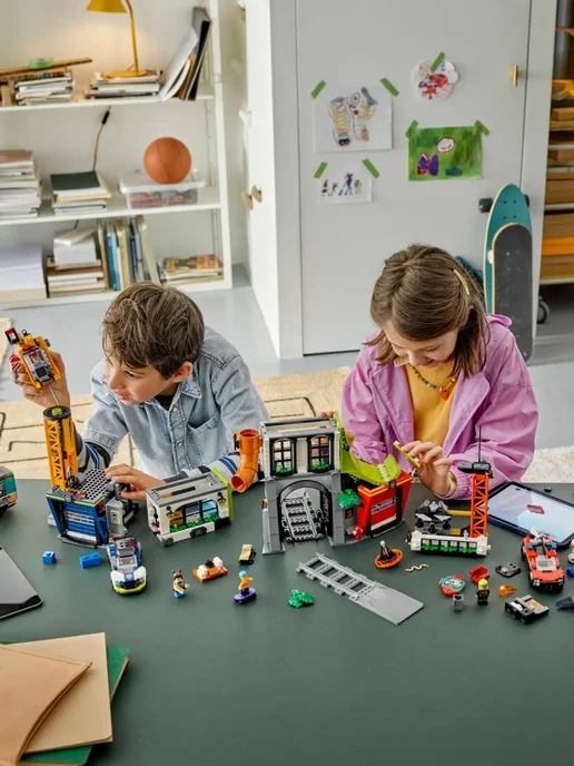 Huada Toys Конструктор Городская башня, коричневый, фото 8