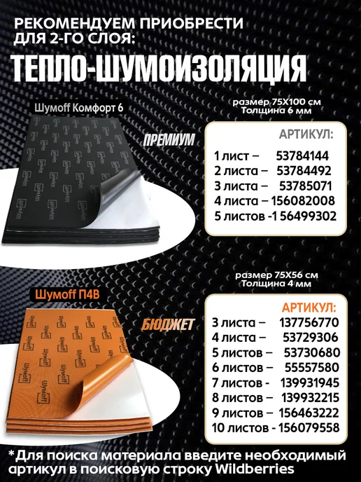 Шумофф Виброизоляция автомобиля, шумоизоляция Рефлекс 4 42л, 42 л, фото 4