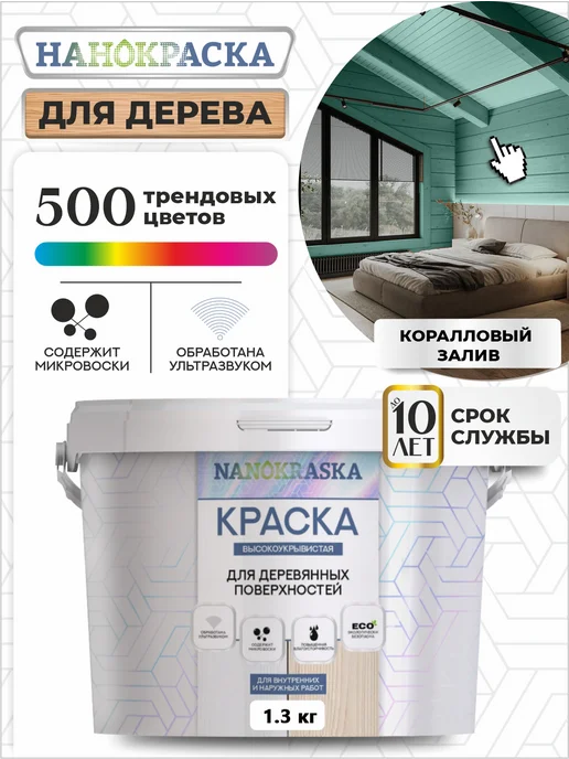 NANOKRASKA Краска для дерева, голубой