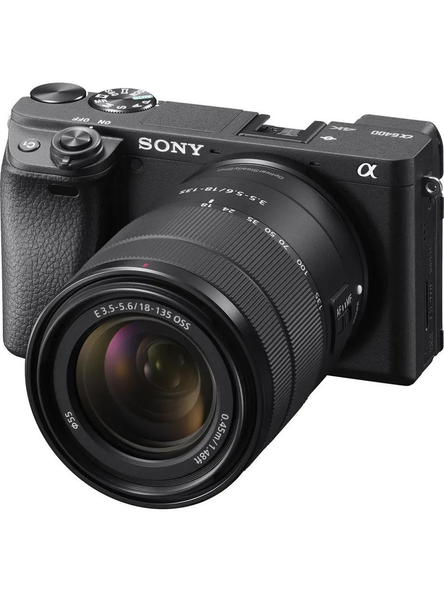 SONY Беззеркальный фотоаппарат a6400 Kit 18-135 мм, черный