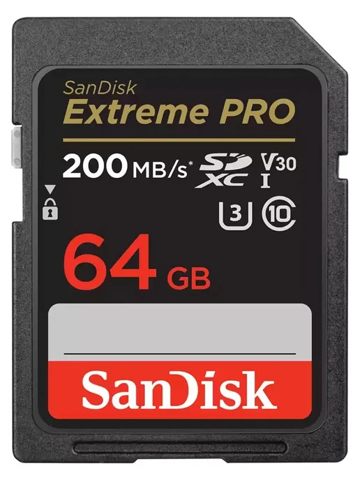 SANDISK Карта памяти Extreme Pro 64Gb SDXC UHS-I U3 V30, 64 ГБ, фото 2