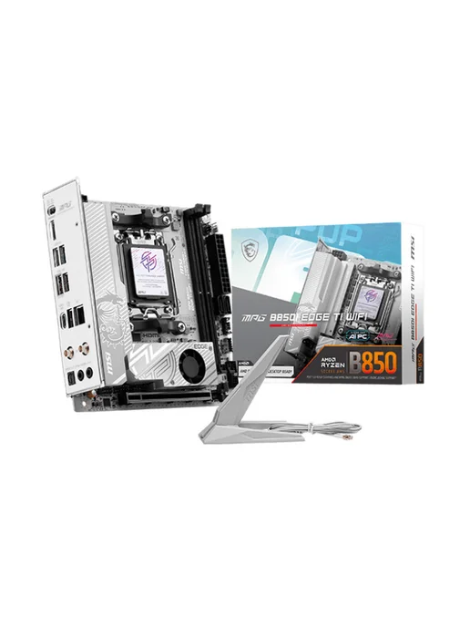 MSI Материнская плата MPG B850I EDGE TI WIFI AM5 2xDDR5 Mini-ITX, белый, фото 2