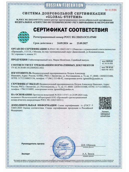 MossGreen Мох стабилизированный 100 гр, 100 г, фото 5