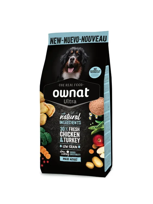 Сухой корм Ownat для собак, крупные, курица, 12 кг, фото 2