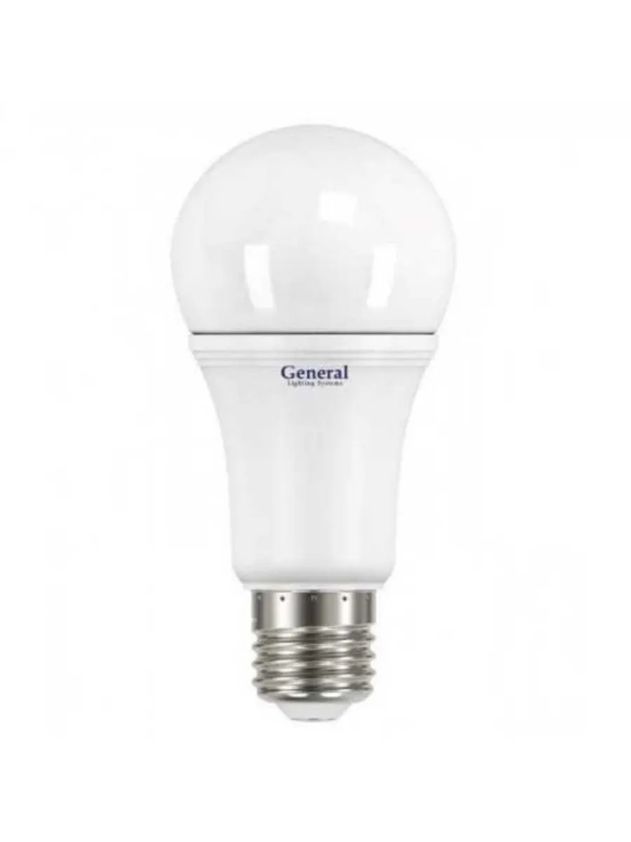 Светодиодная лампа E27 17Вт 6500К матовая груша A60 General Lighting Systems. Цвет белый.