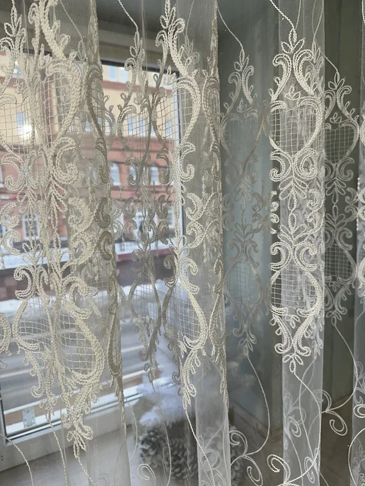 Zlata-tulle Тюль вуаль в спальню и гостиную длинная 200х250 см, 200x250 см, фото 4