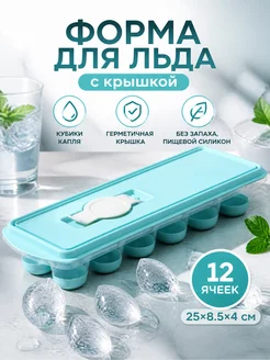 Zeriazor Форма для льда капля 25х8.5х4 см с крышкой аквамарин