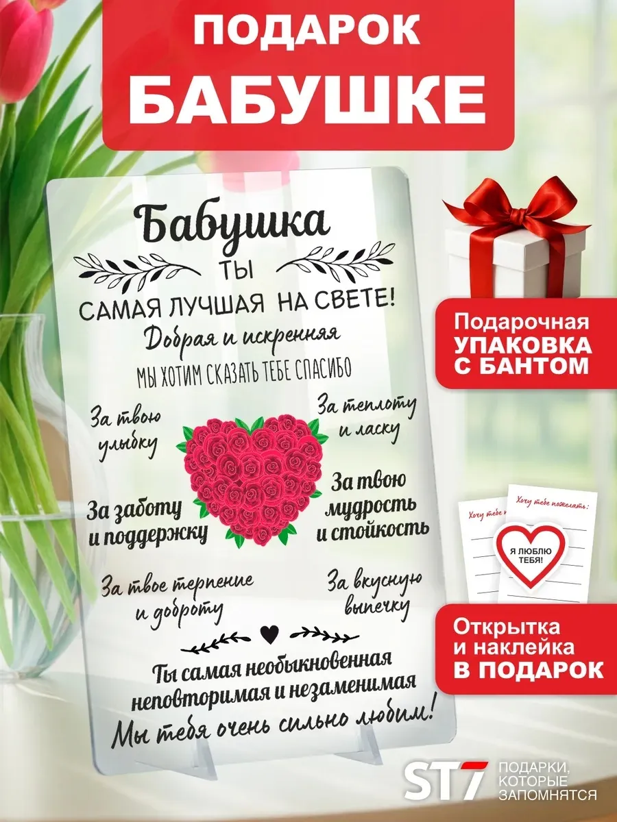 Подарок бабушке на день рождения новый год открытка