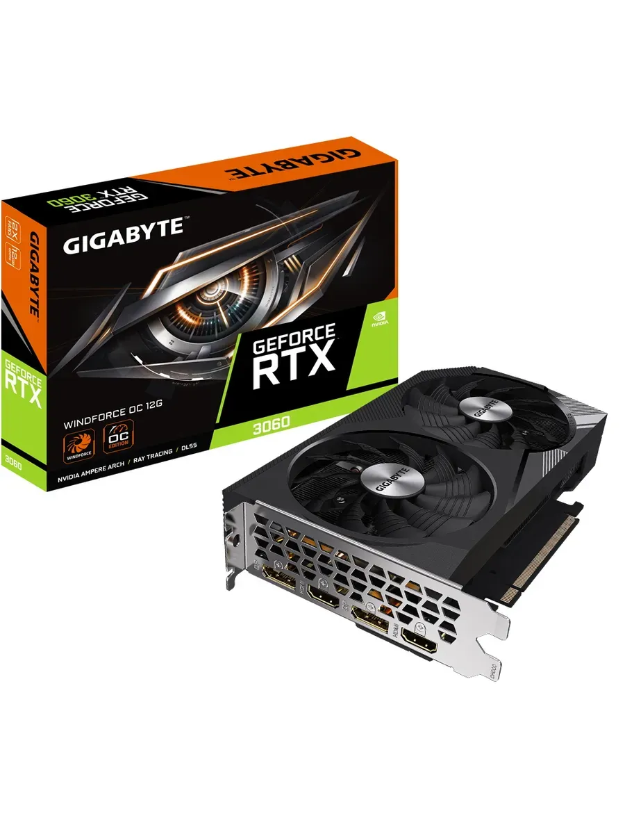 Видеокарта RTX3060 WINDFORCE OC 12GB Gigabyte 623226638 купить в интернет‑магазине Wildberries