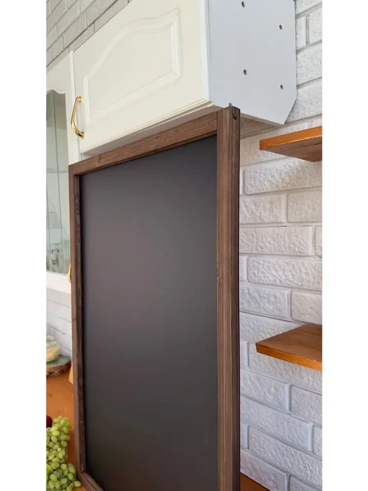 Многомела Меловая доска в раме на стену 80х115см, +мелки и крепеж, 80x115 см, фото 4