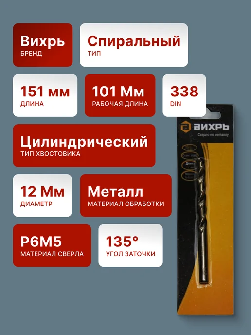 Сверло по металлу 12 мм — фото 2