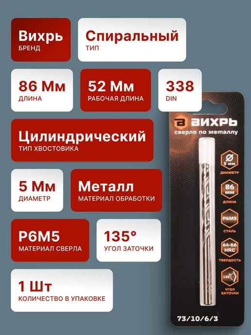 Сверло по металлу 5 мм — фото 2