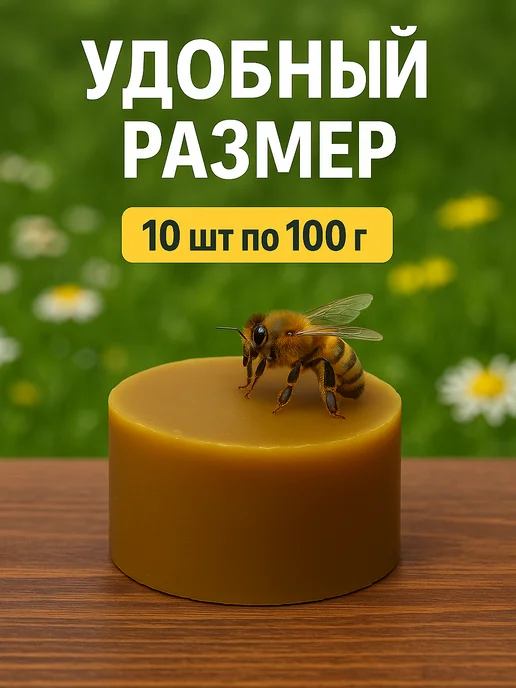 Умные соты Воск пчелиный натуральный 1кг продукт для отливок, свечей, 1 кг, фото 3
