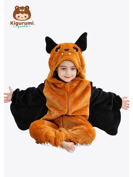 KigiRu кигуруми летучая мышь детский пижама новогодний подарок, черный, фото 3