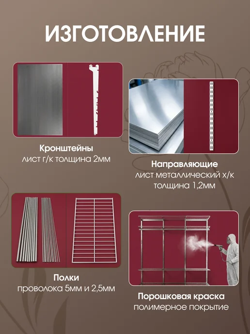 ALMAX Гардеробная настенная система для хранения вещей с брючницей, белый, фото 2