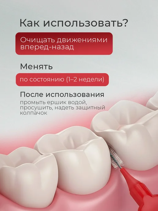 Revyline Ершики межзубные Smart красные, размер 2 (0,50 мм), 6 шт, 6 шт, фото 7