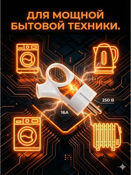 Вилка электрическая с заземлением белая — фото 4