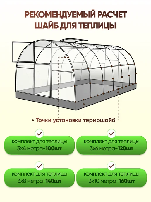 Infinity Dreams Термошайба для поликарбоната универсальная 60шт, 100 шт, фото 2