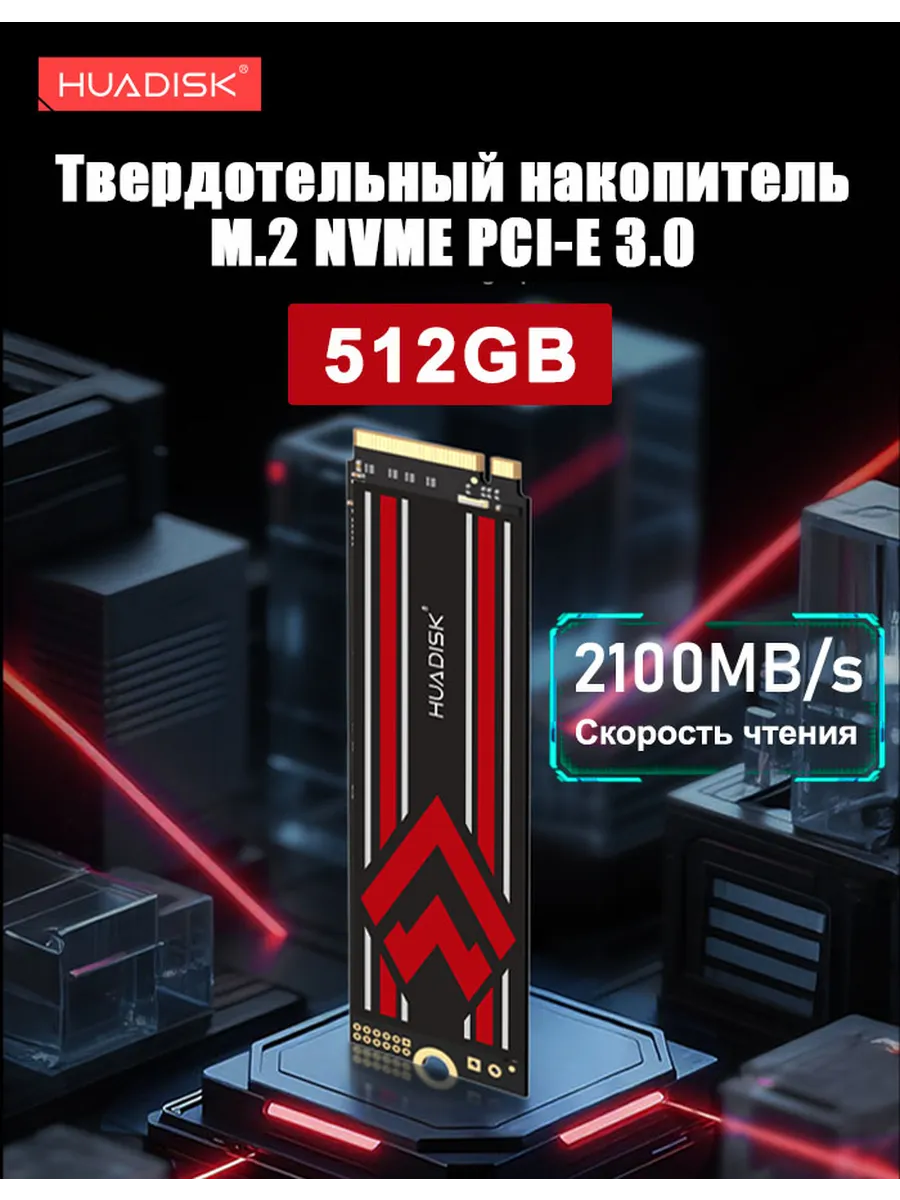 SSD 512 ГБ NVME M2 2280 PCIE3.0 твердотельный накопитель