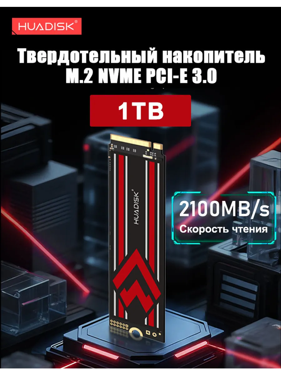 SSD 1 ТБ NVME M2 2280 PCIE3.0 твердотельный накопитель