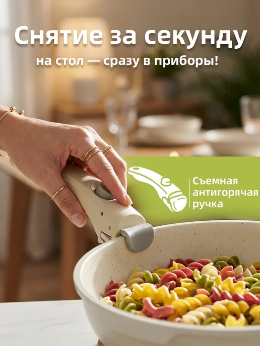 MCWANS Набор кастрюль и сковородок для индукционной плиты 17 шт, 17 шт, фото 4