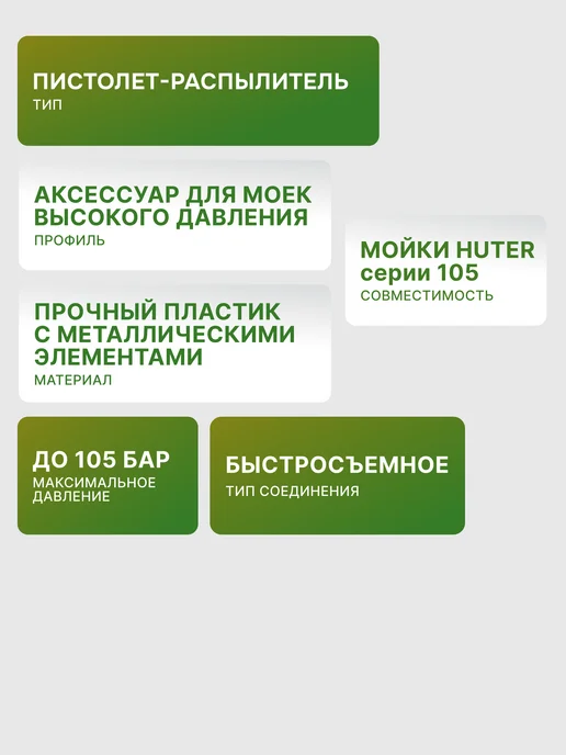Пистолет распылитель для мойки высокого давления серии HUX — фото 2