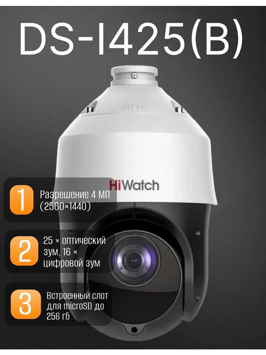 Камера видеонаблюдения DS-I425(B), поворотная