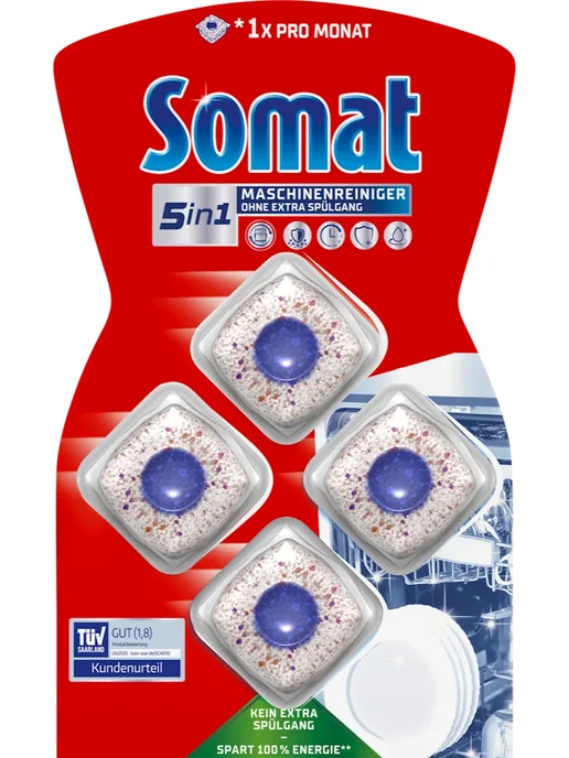 SOMAT Таблетки для очистки посудомоечной машины, 4 таб, вариант, фото 5