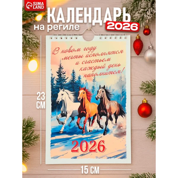Календарь 2026 на ригеле «Винтаж»